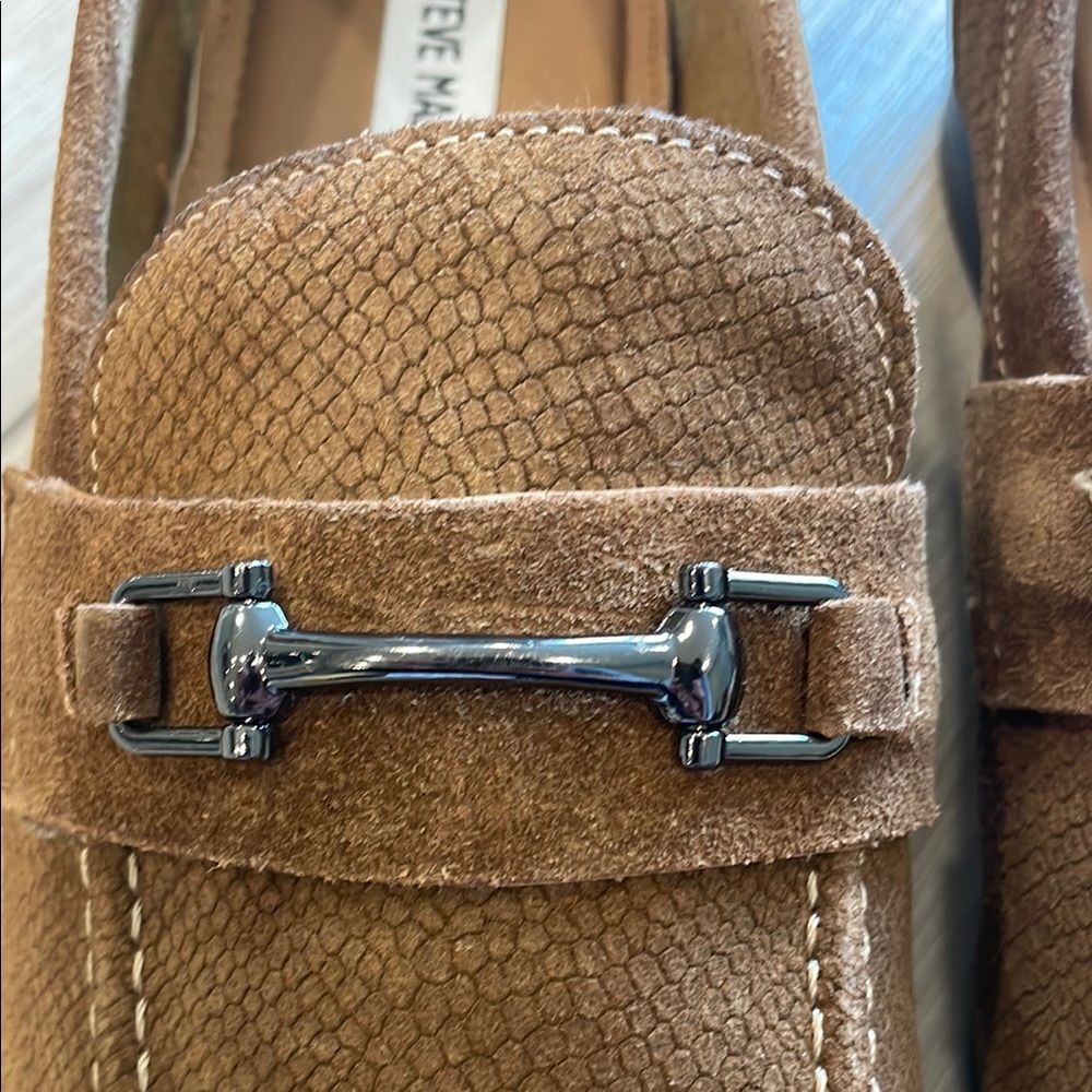 Steve Madden Brown Suede Loafers with Horsebit Detail - Picture 15 of 15